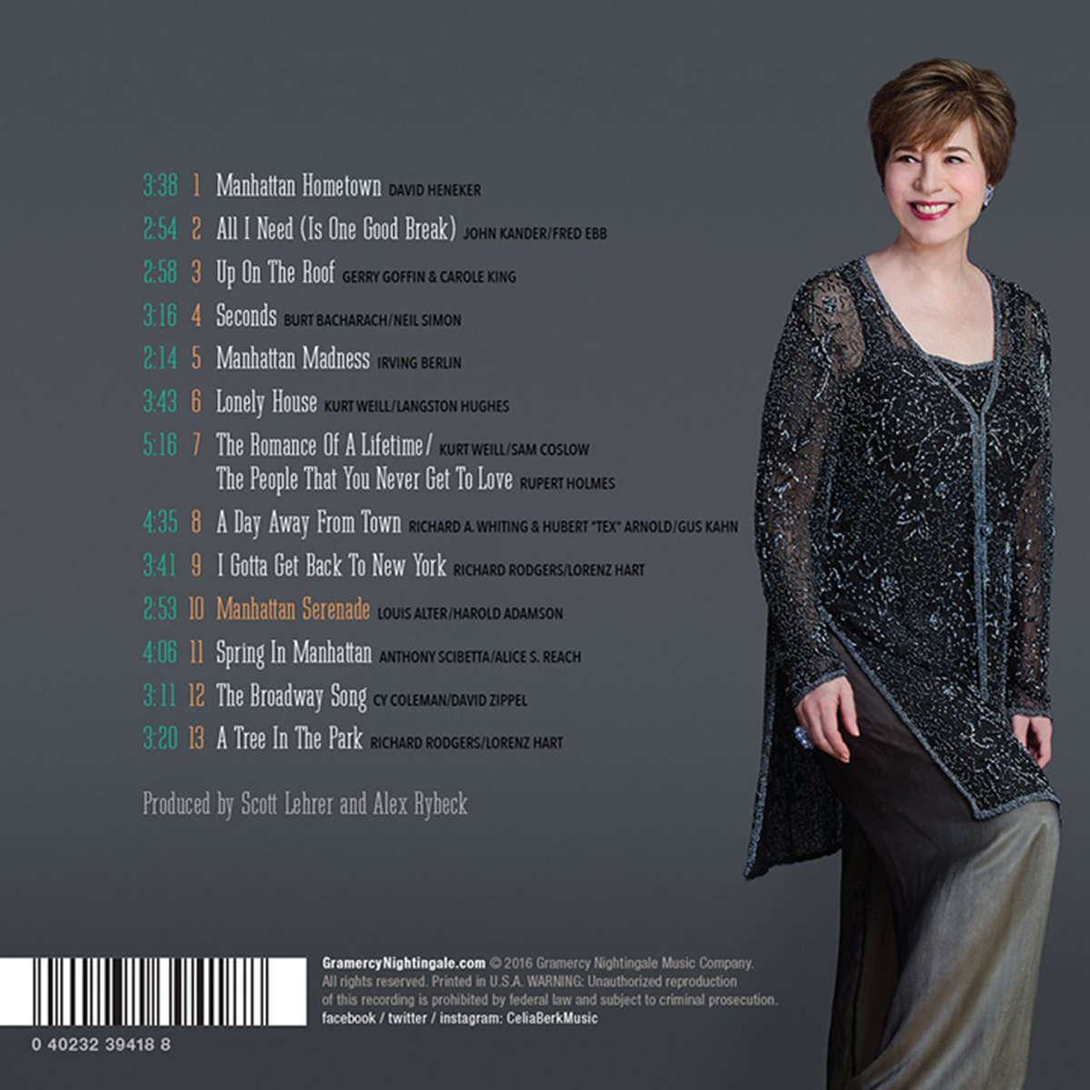 Celia Berk Manhattan Serenade on Gramercy Nightingale Music