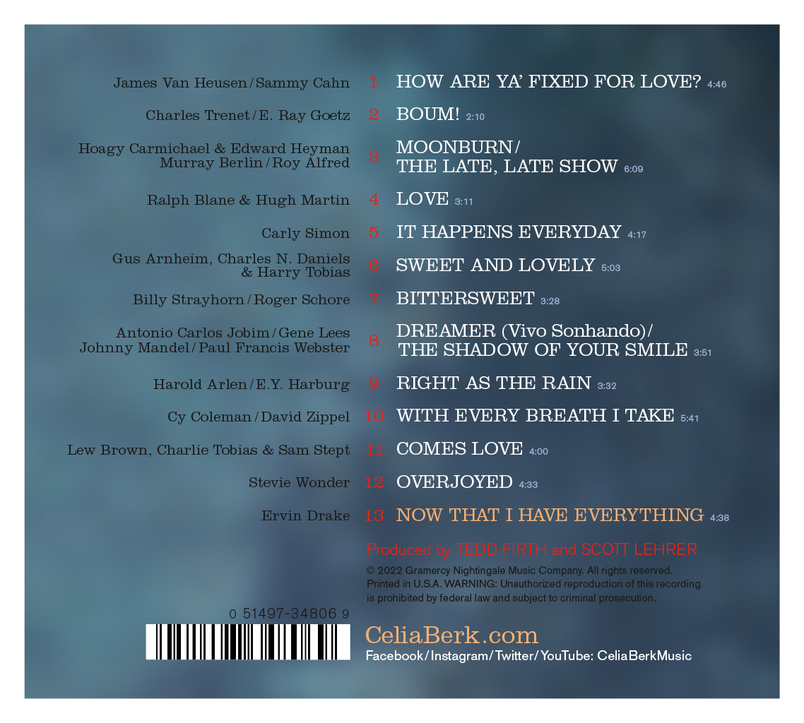 Celia Berk Now That I Have Everything on Gramercy Nightingale Music